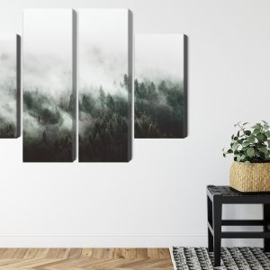 Peinture en plusieurs parties Paysage Forestier 3D Brumeux – Image 8