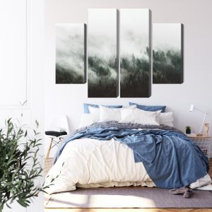 Peinture en plusieurs parties Paysage Forestier 3D Brumeux – Image 3