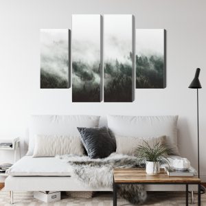 Peinture en plusieurs parties Paysage Forestier 3D Brumeux – Image 4