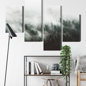 Peinture en plusieurs parties Paysage De Forêt Brumeuse 3D – Image 9