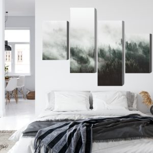 Peinture en plusieurs parties Paysage De Forêt Brumeuse 3D – Image 7