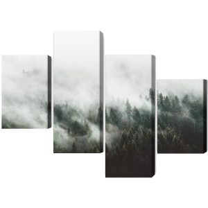Peinture en plusieurs parties Paysage De Forêt Brumeuse 3D – Image 2