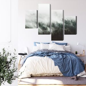 Peinture en plusieurs parties Paysage De Forêt Brumeuse 3D – Image 3