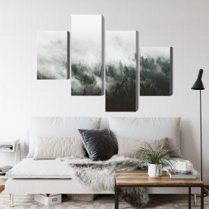 Peinture en plusieurs parties Paysage De Forêt Brumeuse 3D – Image 4