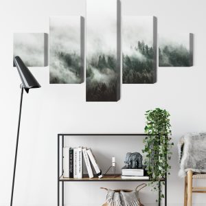 Peinture en plusieurs parties Paysage De Forêt Brumeuse 3D – Image 9