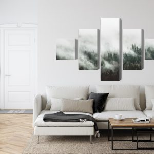 Peinture en plusieurs parties Paysage De Forêt Brumeuse 3D – Image 6