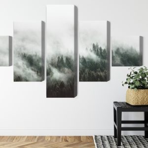 Peinture en plusieurs parties Paysage De Forêt Brumeuse 3D – Image 8
