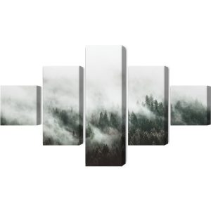 Peinture en plusieurs parties Paysage De Forêt Brumeuse 3D – Image 2