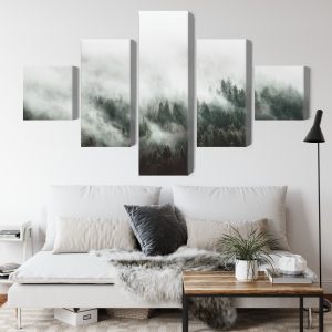 Peinture en plusieurs parties Paysage De Forêt Brumeuse 3D – Image 4