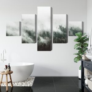 Peinture en plusieurs parties Paysage De Forêt Brumeuse 3D – Image 5