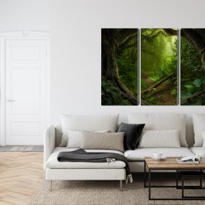 Peinture en plusieurs parties Chemin Dans Une Forêt Tropicale – Image 6