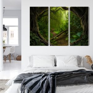 Peinture en plusieurs parties Chemin Dans Une Forêt Tropicale – Image 7