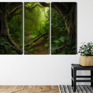 Peinture en plusieurs parties Chemin Dans Une Forêt Tropicale – Image 8