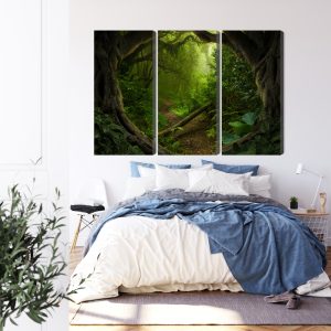 Peinture en plusieurs parties Chemin Dans Une Forêt Tropicale – Image 3