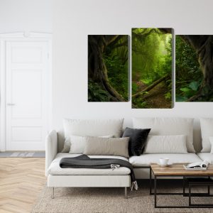 Peinture en plusieurs parties Chemin Dans La Forêt Tropicale – Image 6