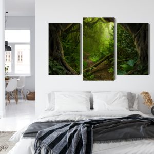Peinture en plusieurs parties Chemin Dans La Forêt Tropicale – Image 7