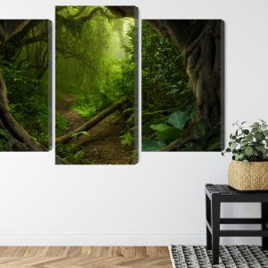 Peinture en plusieurs parties Chemin Dans La Forêt Tropicale – Image 8