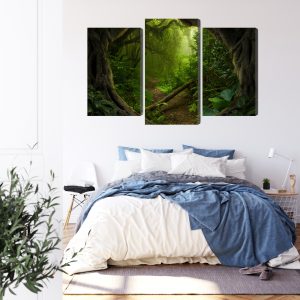Peinture en plusieurs parties Chemin Dans La Forêt Tropicale – Image 3