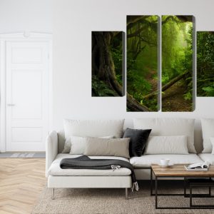 Peinture en plusieurs parties Chemin Dans Une Forêt Tropicale – Image 6