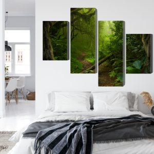 Peinture en plusieurs parties Chemin Dans La Forêt Tropicale – Image 7