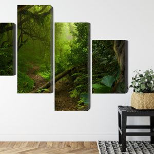 Peinture en plusieurs parties Chemin Dans La Forêt Tropicale – Image 8