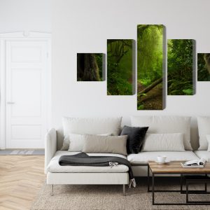 Peinture en plusieurs parties Chemin Dans La Forêt Tropicale – Image 6
