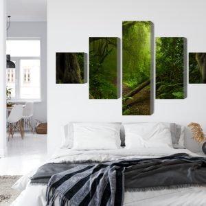 Peinture en plusieurs parties Chemin Dans La Forêt Tropicale – Image 7