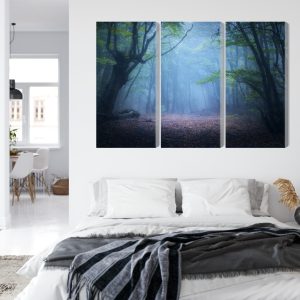 Peinture en plusieurs parties Paysage Forestier 3D Brumeux – Image 7