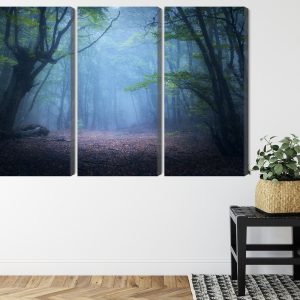 Peinture en plusieurs parties Paysage Forestier 3D Brumeux – Image 8