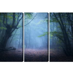 Peinture en plusieurs parties Paysage Forestier 3D Brumeux – Image 2