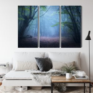 Peinture en plusieurs parties Paysage Forestier 3D Brumeux – Image 4