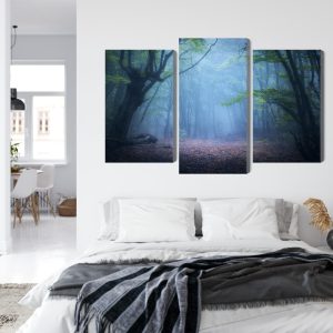 Peinture en plusieurs parties Paysage Forestier 3D Brumeux – Image 7