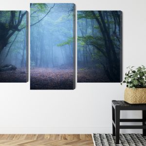 Peinture en plusieurs parties Paysage Forestier 3D Brumeux – Image 8