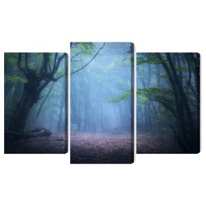 Peinture en plusieurs parties Paysage Forestier 3D Brumeux – Image 2