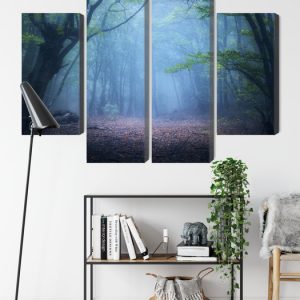 Peinture en plusieurs parties Paysage Forestier 3D Brumeux – Image 9