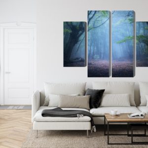 Peinture en plusieurs parties Paysage Forestier 3D Brumeux – Image 6