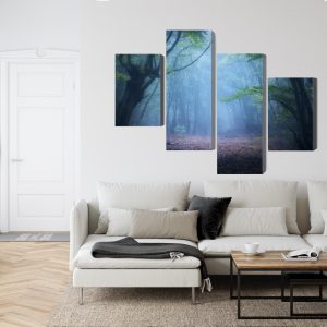 Peinture en plusieurs parties Paysage Forestier 3D Brumeux – Image 6