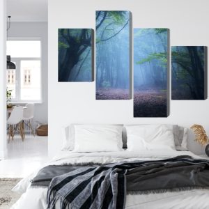Peinture en plusieurs parties Paysage Forestier 3D Brumeux – Image 7