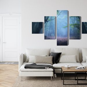 Peinture en plusieurs parties Paysage Forestier 3D Brumeux – Image 6