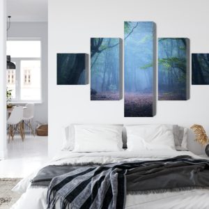 Peinture en plusieurs parties Paysage Forestier 3D Brumeux – Image 7