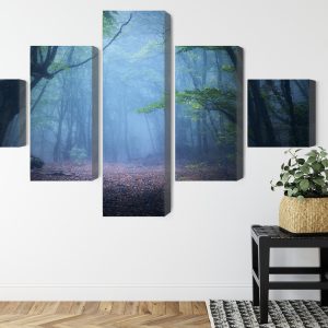 Peinture en plusieurs parties Paysage Forestier 3D Brumeux – Image 8