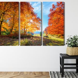 Peinture en plusieurs parties Arbres D'automne Colorés – Image 8