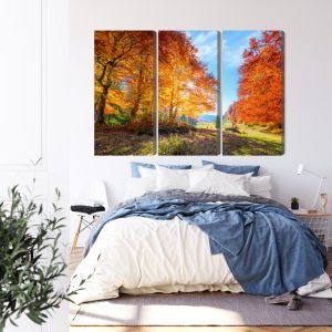 Peinture en plusieurs parties Arbres D'automne Colorés – Image 3