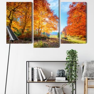 Peinture en plusieurs parties Arbres D'automne Colorés – Image 9