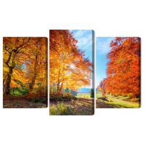 Peinture en plusieurs parties Arbres D'automne Colorés – Image 2