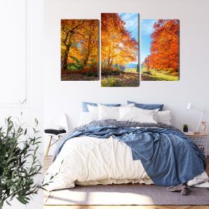 Peinture en plusieurs parties Arbres D'automne Colorés – Image 3