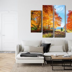 Peinture en plusieurs parties Arbres D'automne Colorés – Image 6