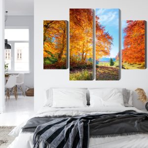 Peinture en plusieurs parties Arbres D'automne Colorés – Image 7