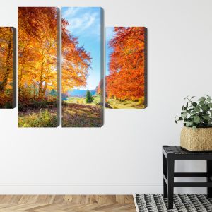 Peinture en plusieurs parties Arbres D'automne Colorés – Image 8