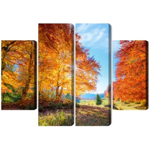 Peinture en plusieurs parties Arbres D'automne Colorés – Image 2